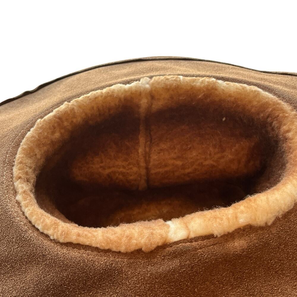 Suede Shearling Rancher Cowboy Hat Men Size 7 1/8 Made in USA Vintage Western - Picture 10 of 15